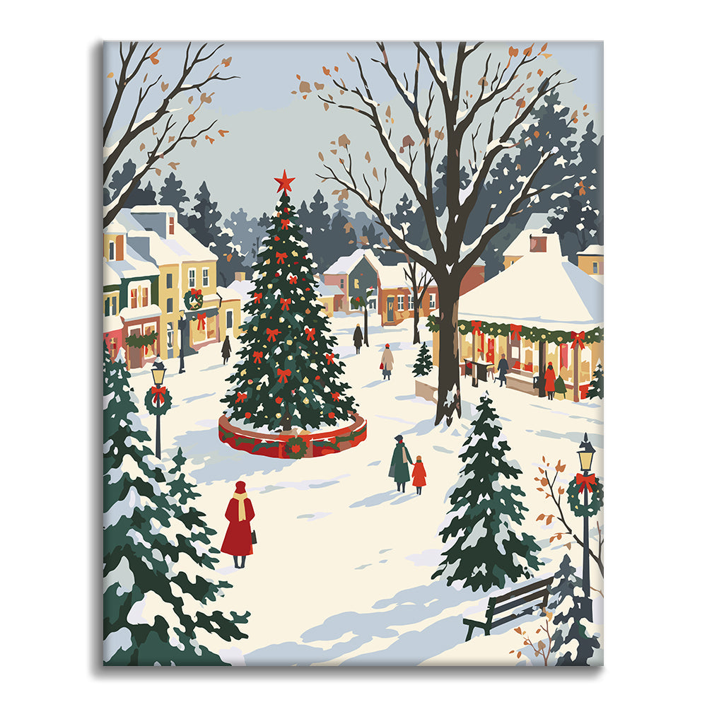 Snowfall in December - Paint by Numbers