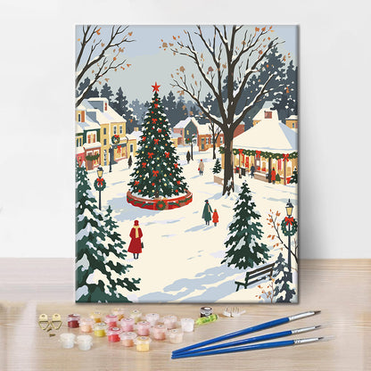Snowfall in December - Paint by Numbers