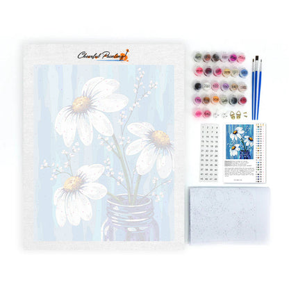 White Daisy Dreams - Paint by Numbers