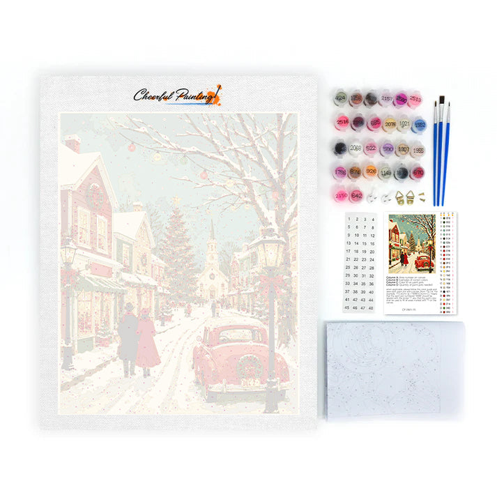 Winter Christmas Village - Paint by Numbers