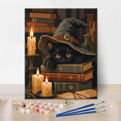 Witchy Cat - Paint by Numbers