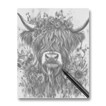 Highland Cattle - Dot Painting