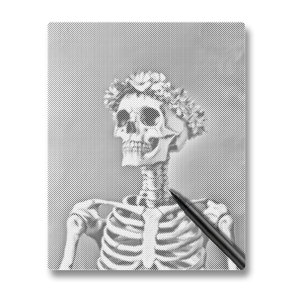 Smiling Skull - Dot Painting