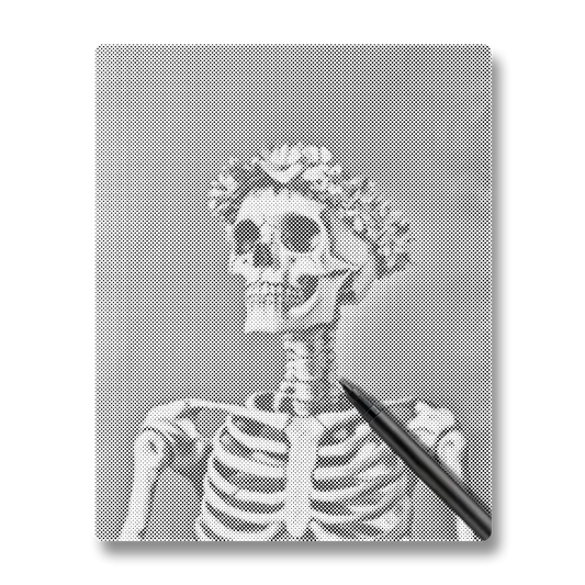 Smiling Skull - Dot Painting