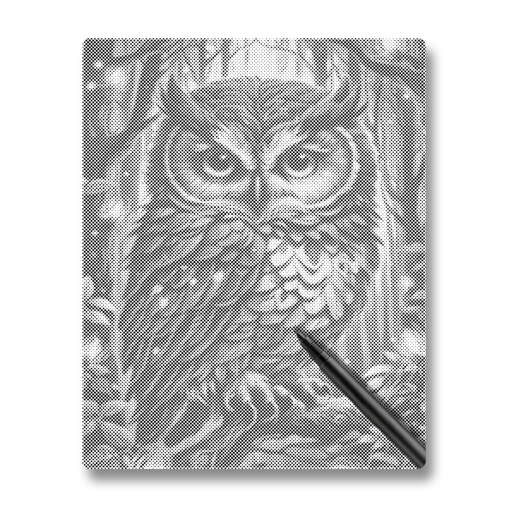 Blue Owl - Dot Painting