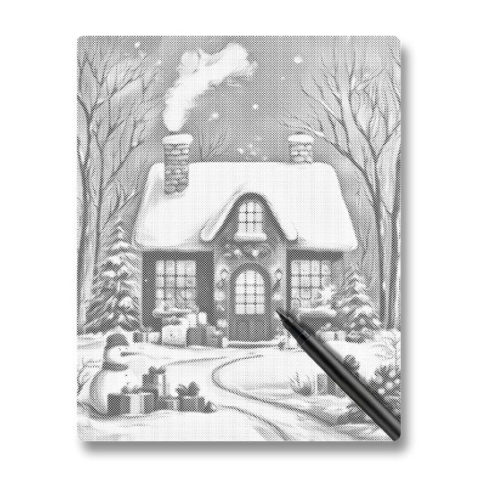 The Christmas House - Dot Painting