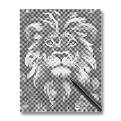 Lion with a Brave Heart - Dot Painting