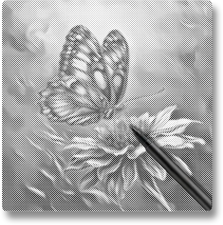 Vibrant Butterfly - Dot Painting