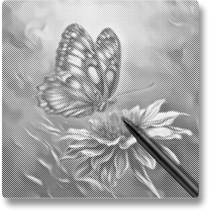 Vibrant Butterfly - Dot Painting