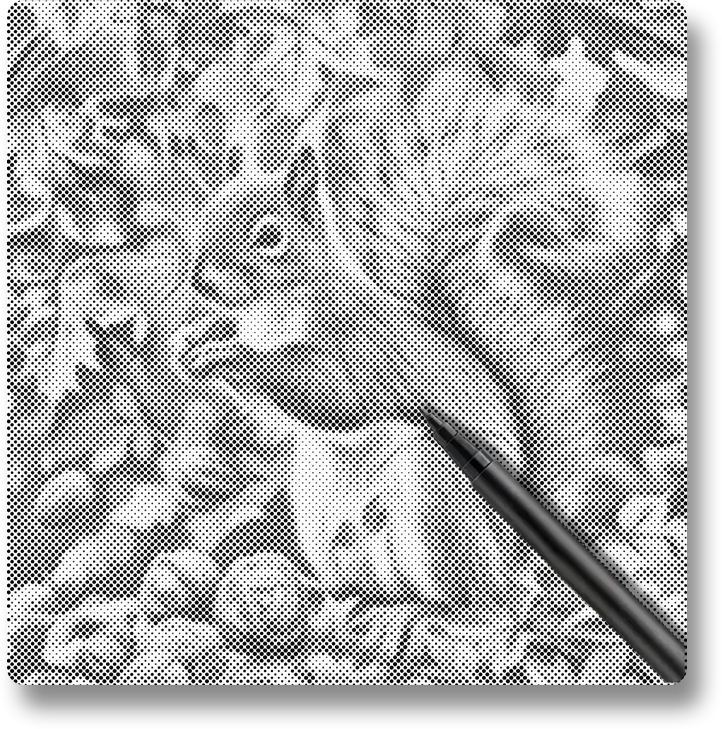 Squirrel In Autumn Leaves - Dot Painting