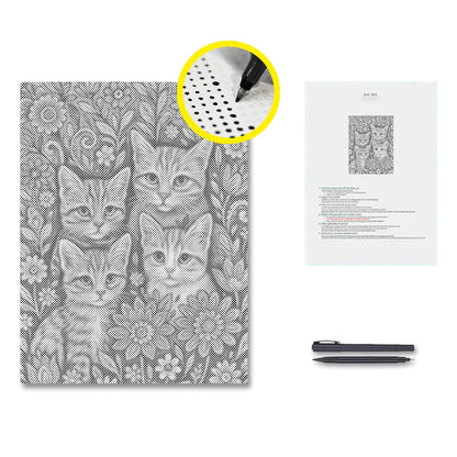 Bohemian Cats - Dot Painting