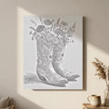Boots and Blooms - Dot Painting