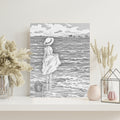 Girl on Beach - Dot Painting