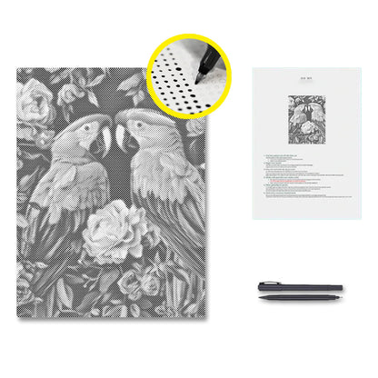 Parrot Couple - Dot Painting