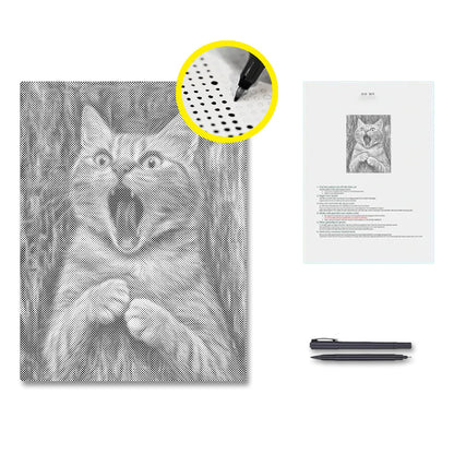 The Scream of Cat - Dot Painting