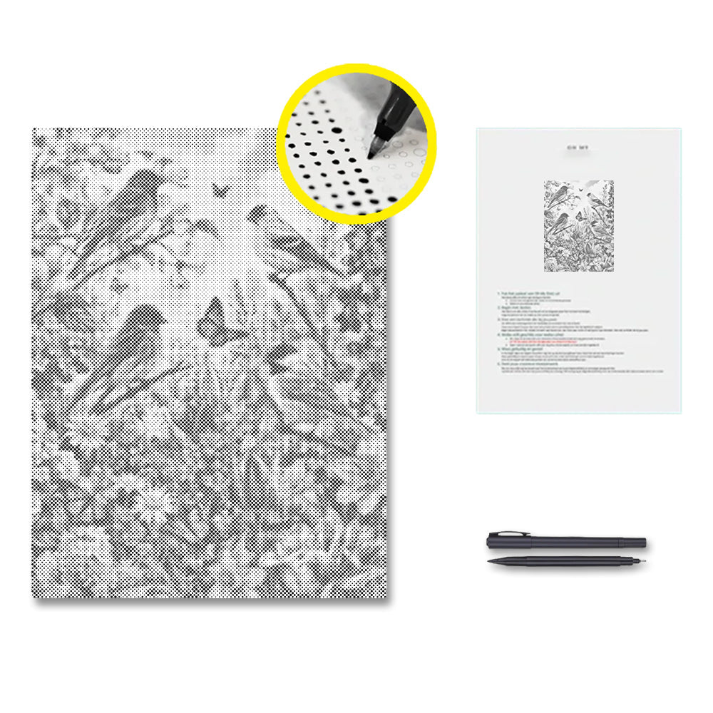 Spring Songbird Garden - Dot Painting