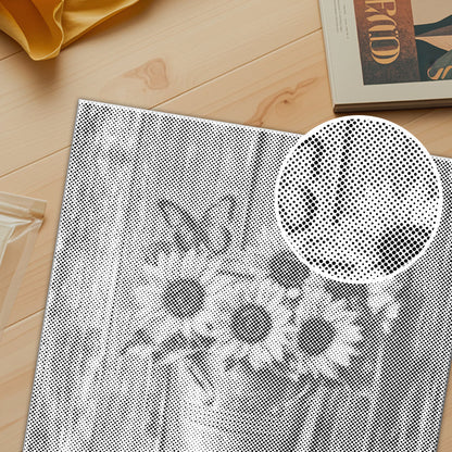 Sunflowers on a Wooden Chair - Dot Painting