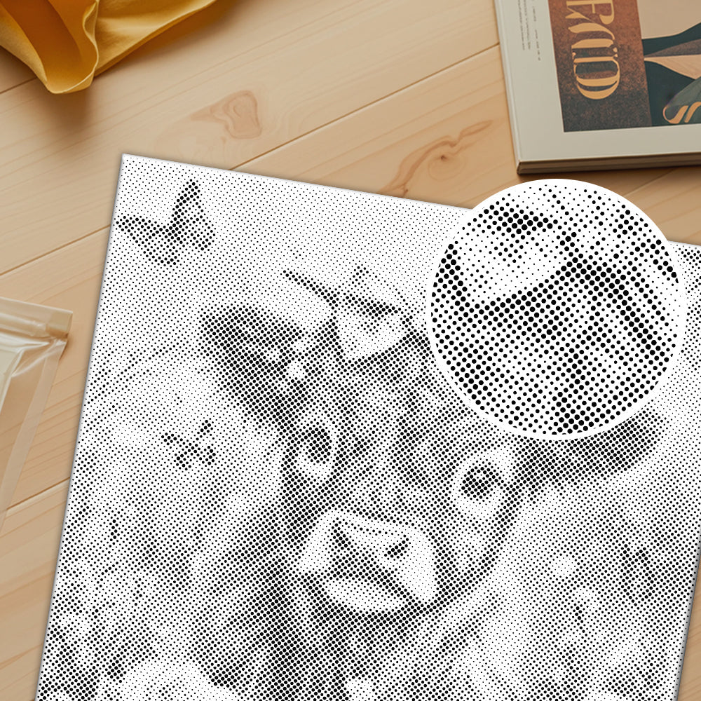 Adorable Highland Calf with Flowers - Dot Painting