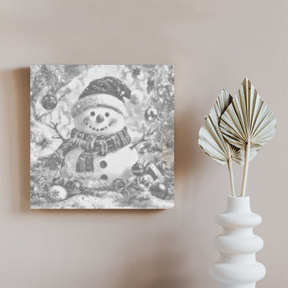 Cheerful Snowman - Dot Painting
