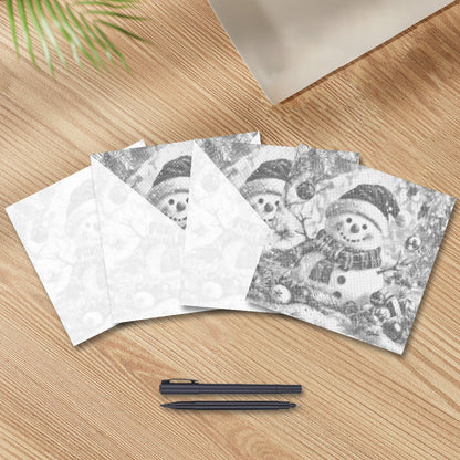 Cheerful Snowman - Dot Painting