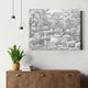 Cherry Tree Bridge River Flowers - Dot Painting