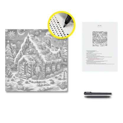 Christmas Candy House - Dot Painting