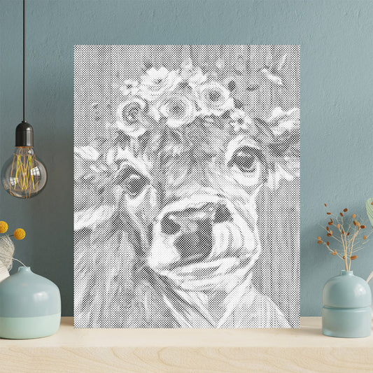 Cow Flower - Dot Painting
