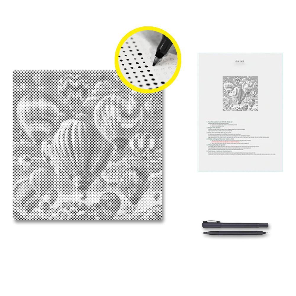 Floating Balloons - Dot Painting