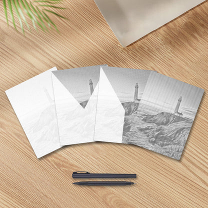 Lighthouse at Sunset - Dot Painting