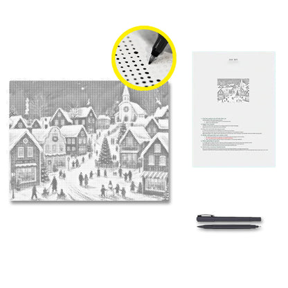 Christmas Village Story - Dot Painting