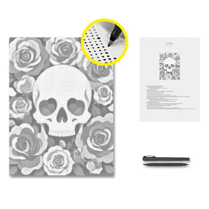 Floral Skull - Dot Painting