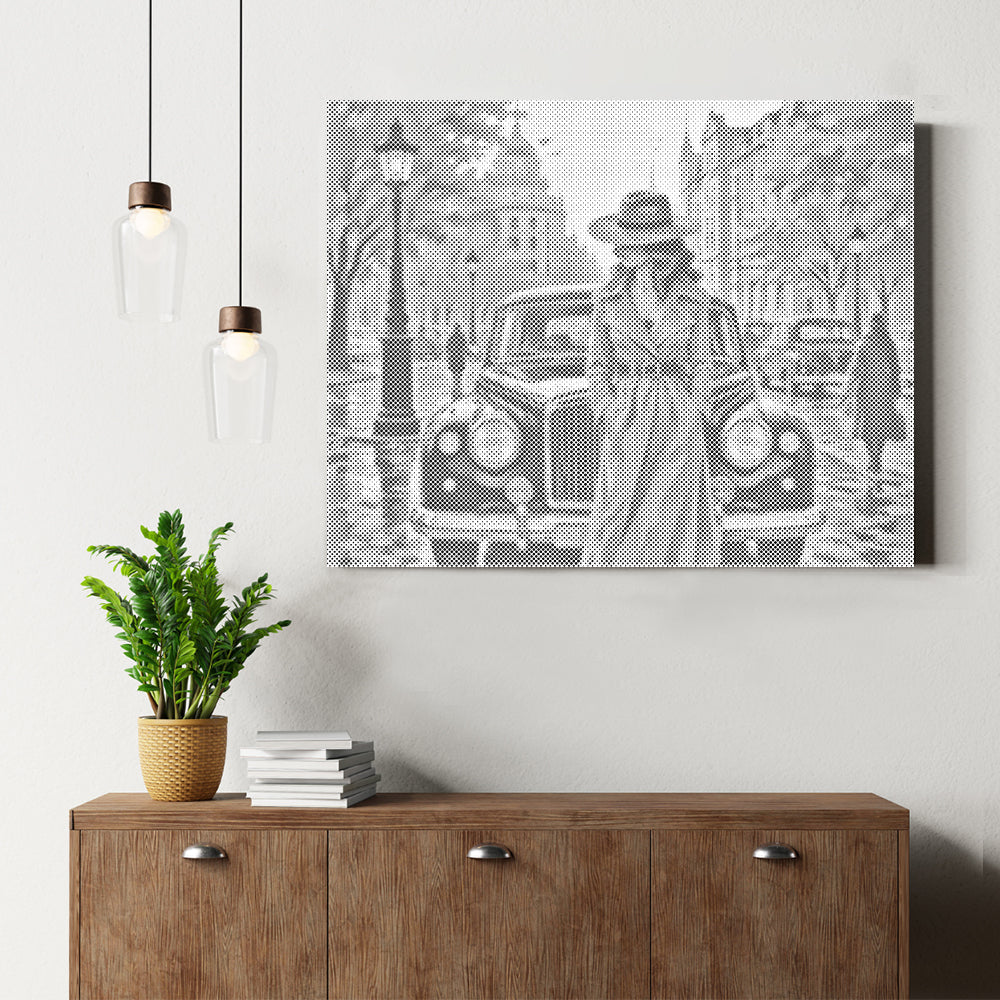Rainy Street - Dot Painting