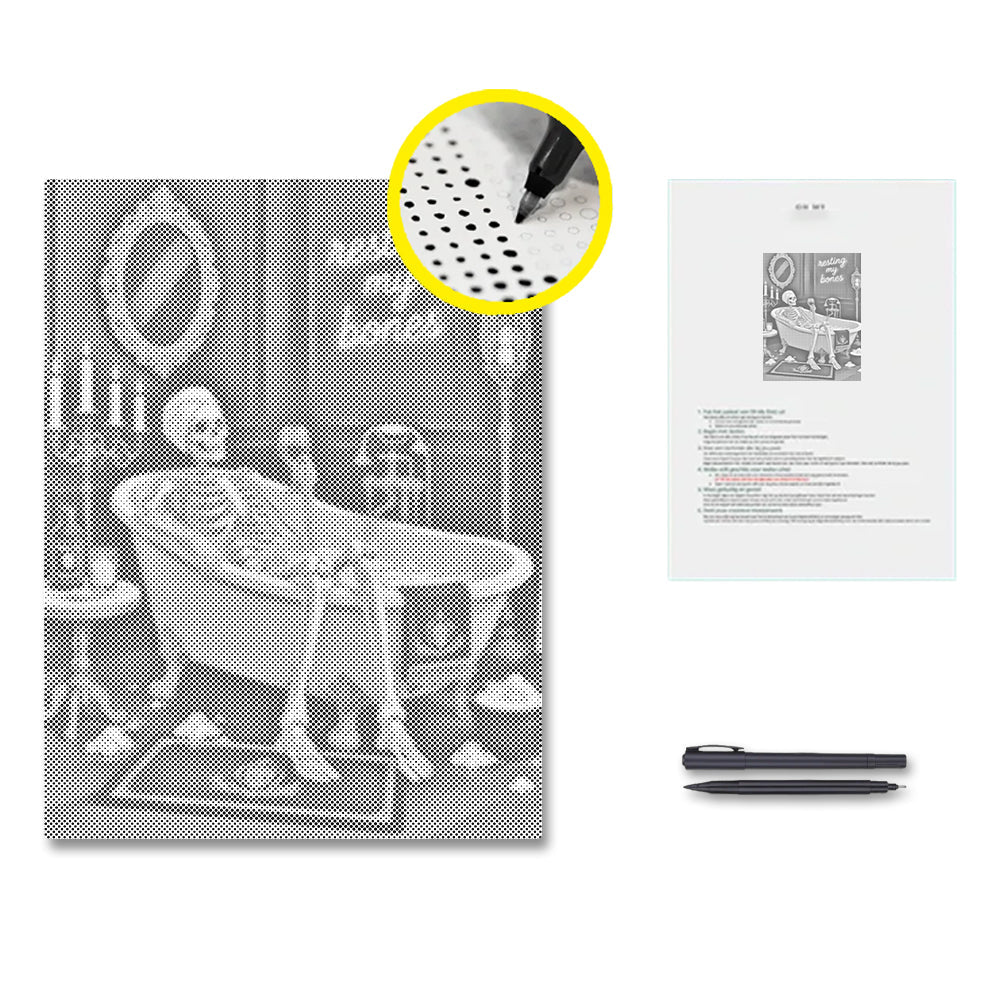 Skeleton Relaxation - Dot Painting