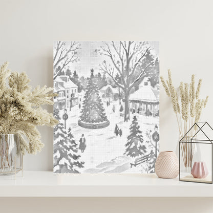 Snowfall in December - Dot Painting