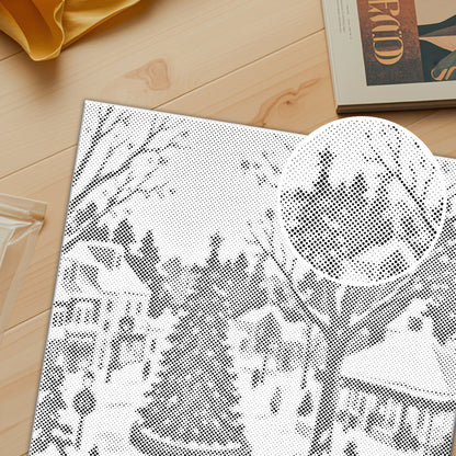 Snowfall in December - Dot Painting