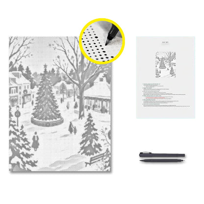 Snowfall in December - Dot Painting