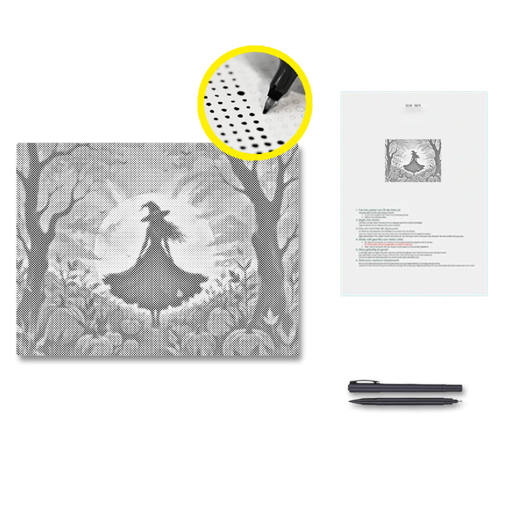 Witch Silhouette - Dot Painting