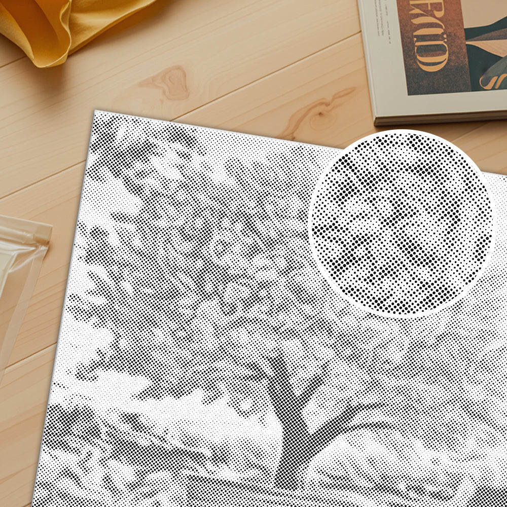 Bench Under the Cherry Blossom - Dot Painting