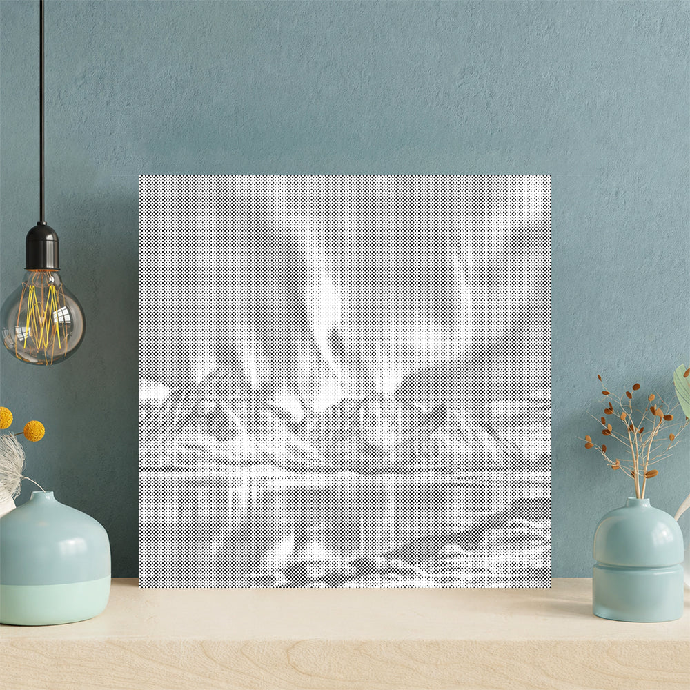 Blue Northern Lights - Dot Painting