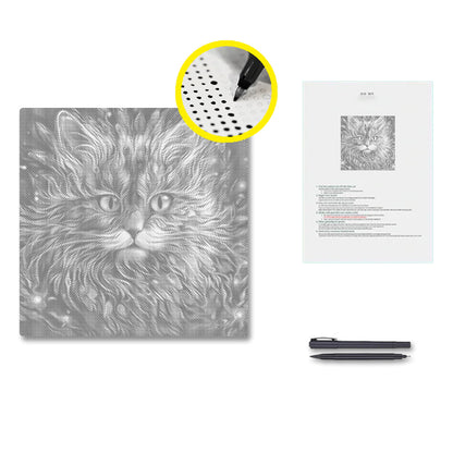 Colorful Cat - Dot Painting