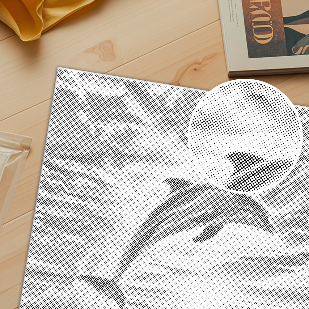 Dolphin Sunset - Dot Painting