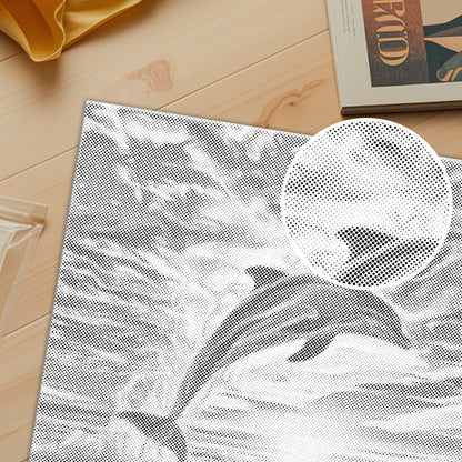 Dolphin Sunset - Dot Painting