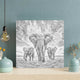 Elephant At Sunset - Dot Painting