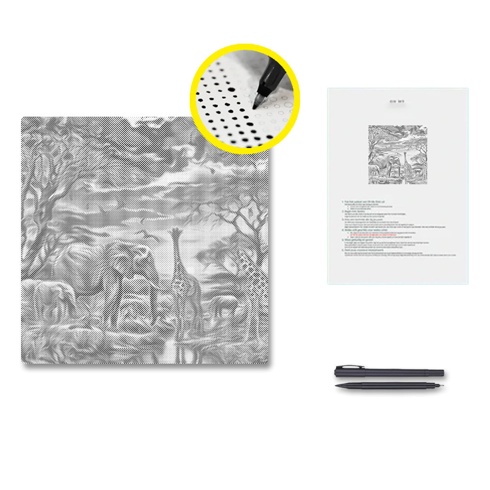 Fauna At Dusk - Dot Painting