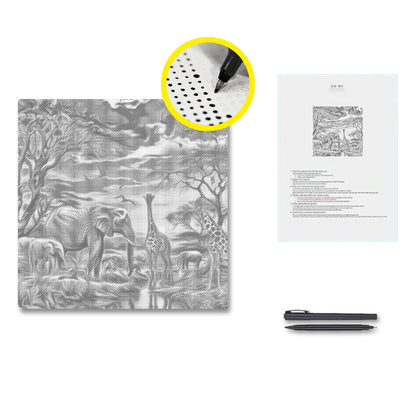 Fauna At Dusk - Dot Painting