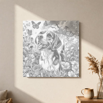 Happy Country Dog - Dot Painting