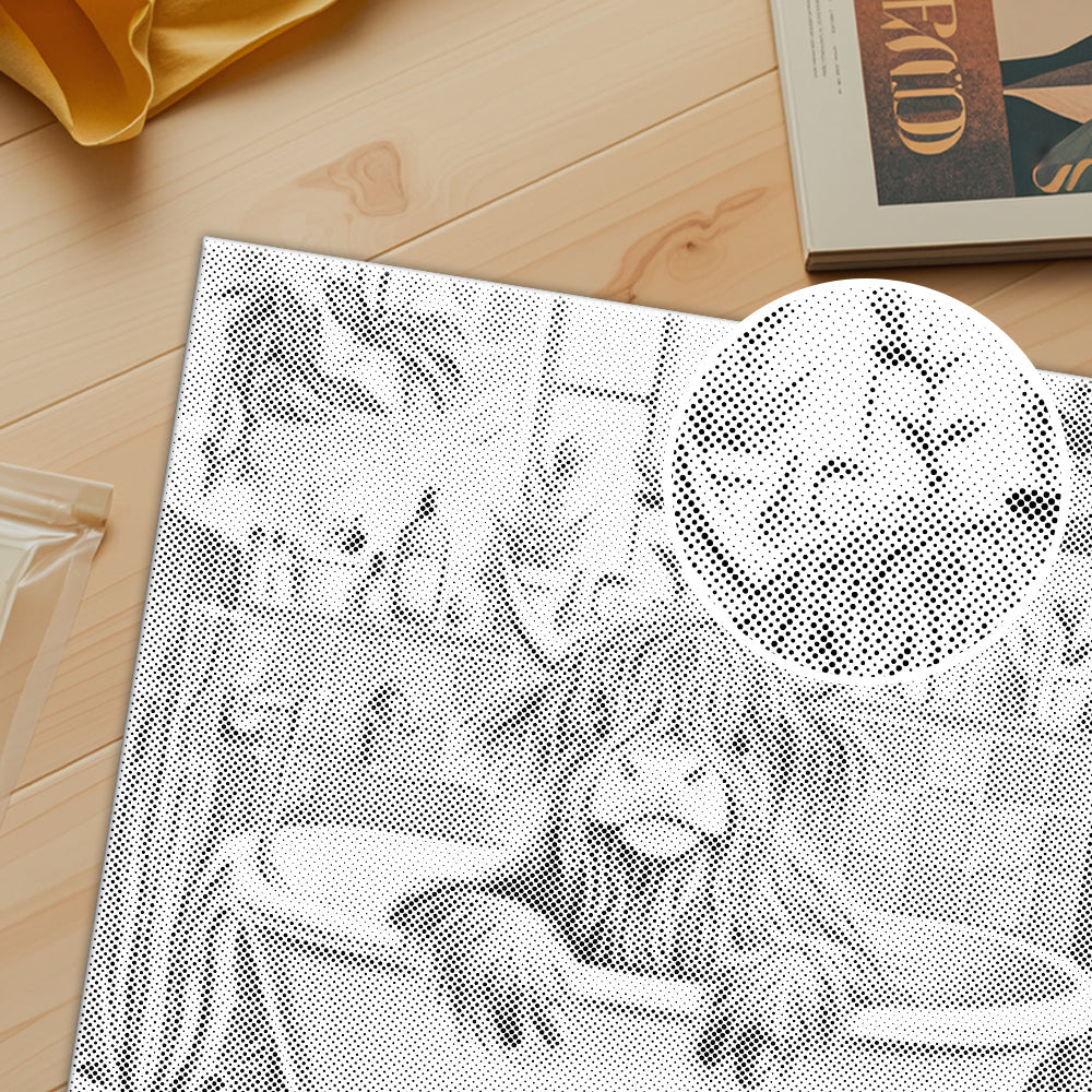 Highland Cow in a Cozy Bathroom - Dot Painting