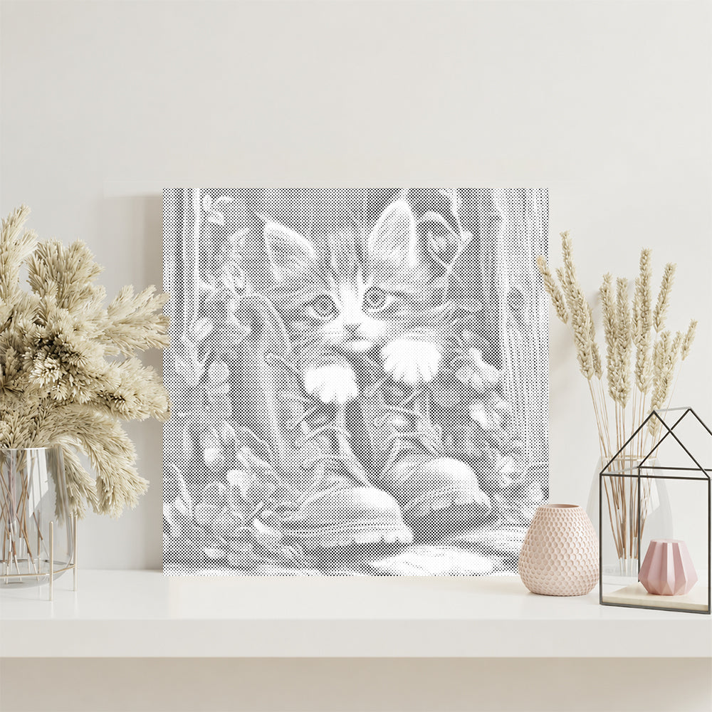 Kitten in Boots - Dot Painting