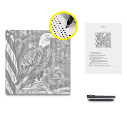 Patriotic Eagle - Dot Painting