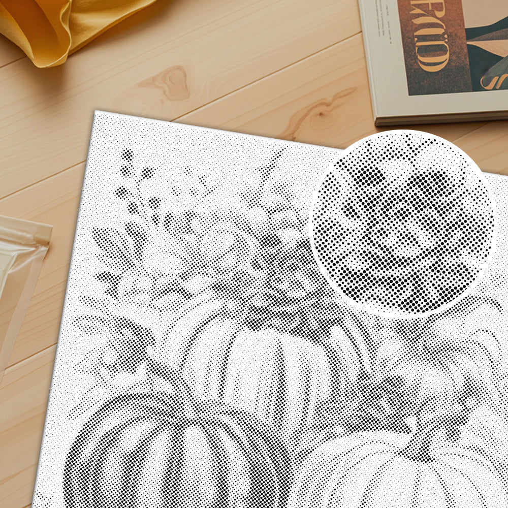 Pumpkins and Florals - Dot Painting